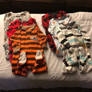 Carter’s Long Sleeve Fleece Footies Bundle